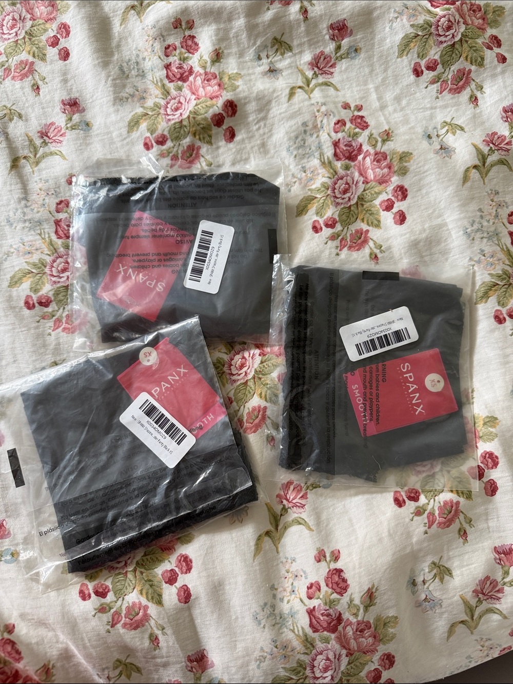 Lot of 3 SPANX Black High-Waist Lace-Trim Shaping Briefs XS